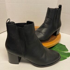 Lane Bryant Faux Leather Heeled Ankle Boots